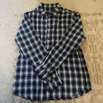 THE NORTH FACE 체크 무늬 셔츠 XL 네이비 계열