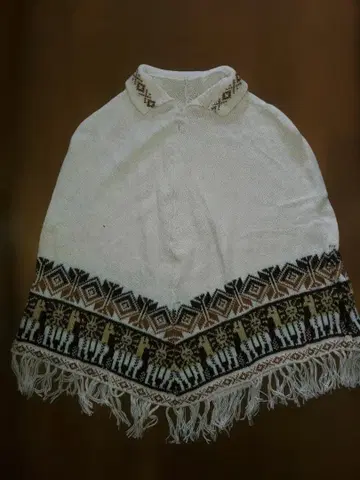 새상품 페루산 알파카 판초