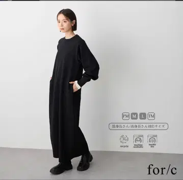 [ 새상품 ] for/c 맨투맨 라이크 니트 원피스 크루넥 PM 사이즈