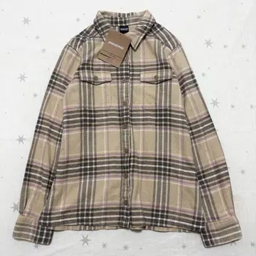 택 포함 새상품 파타고니아 체크 셔츠 M 오가닉 코튼 두꺼운 원단