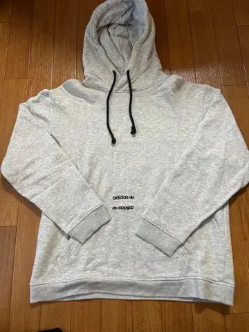 아디다스 오리지널스 그레이 후드 부착 후드티
