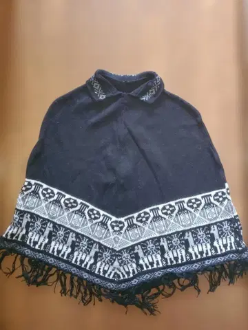 새상품 페루제 알파카 판초