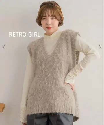 RETRO GIRL 기모 V넥 베스트