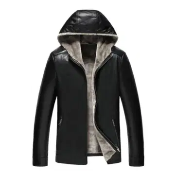 무스탕 가죽 자켓 천연 가죽 후드 타입