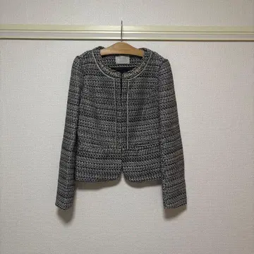 anySiS 펄 트위드 노카라 자켓 2