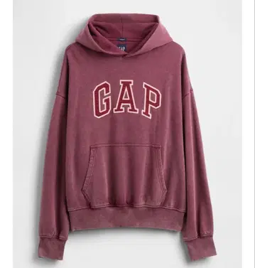 빈티지 소프트 오버 사이즈 GAP 로고 후드티 XL 와인
