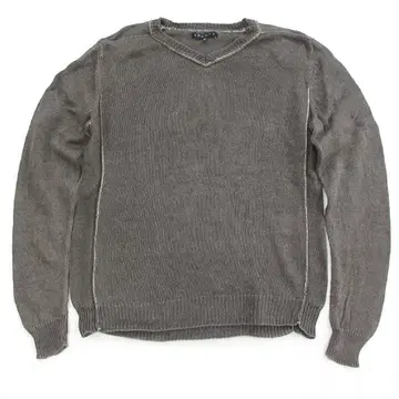 [ theory ] 띠어리 린넨 빈티지 가공 니트 브라운 size 42