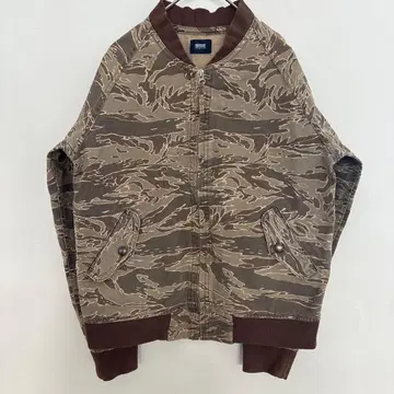 DMG 카모 패턴 집업 블루종 M 옅은 브라운