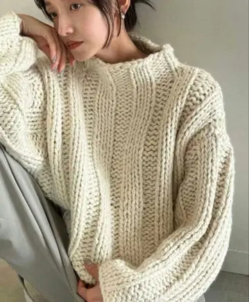 CLANE BULKY RIB HAND KNIT TOPS