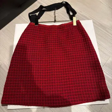 [ MACKINTOSH PHILOSOPHY ] 빨간색 트위드 미니 스커트