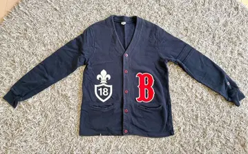 Champion 챔피온 맨투맨 가디건 B 와펜 네이비