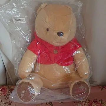 [ 새상품 ] 곰돌이 푸 클래식 푸 Big 봉제 인형 빨간색 베스트