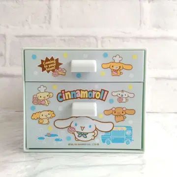 [ SANRIO ] 시나모롤 2단 서랍 박스 스카이블루