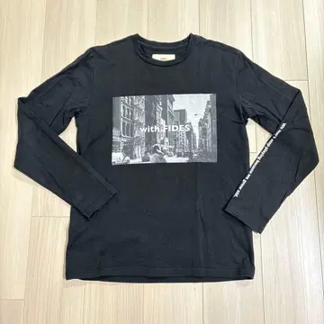 FIDES 롱 T 블랙 S 로고