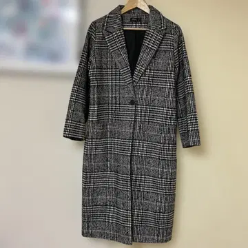 [ 새상품급 ] 하운드투스 체크 체스터 코트 롱 L