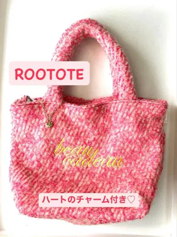 루토트 핑크 체크 무늬 토트백 하트 참