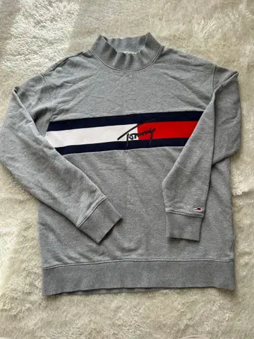 새상품급 Tommy Hilfiger 하이넥 트레이닝복 그레이
