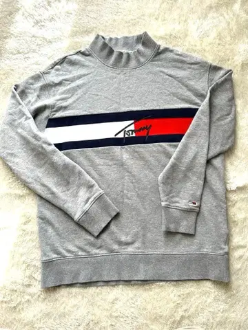 새상품급 Tommy Hilfiger 하이넥 트레이닝복 그레이