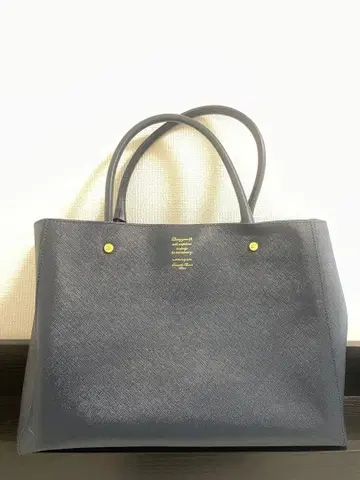 사만다 타바사 다크 블루 토트백 합성 피혁