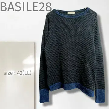 k1 [바지레 28] 니트/새상품급 일본제 고급 빅 루즈 블랙 세련됨