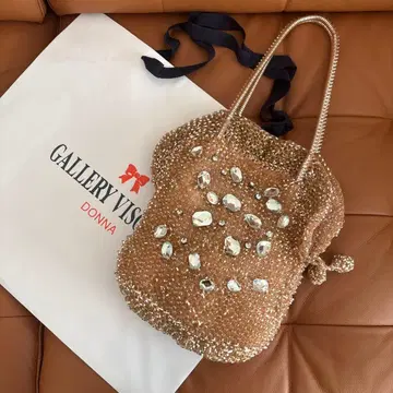 갤러리 비스콘티 비쥬 부착 백 살몬 핑크