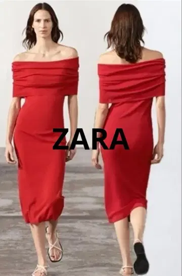 ZARA 오프숄더 니트 원피스 미사용 새상품