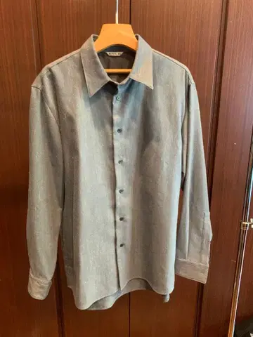 AURALEE 스카이블루 긴팔 셔츠 4