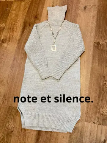 note et silence. 터틀넥 니트 노트 에 실론스 원피스