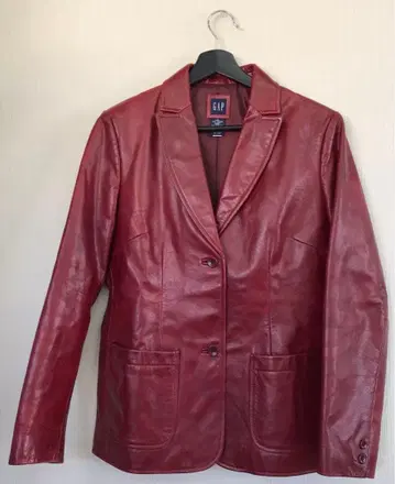 i61 GAP 여성용 가죽 자켓 S 보르도