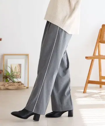 TR스타일UP 와이드 팬츠 그레이