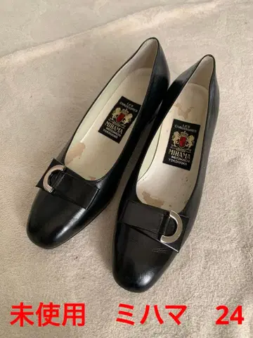 미사용 미하마 24 블랙 펌프스
