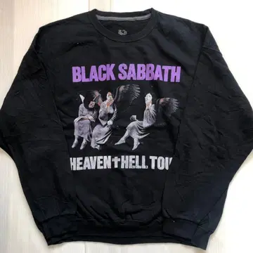 블랙 사바스 BLACK SABBATH 2XL 속기모 밴딩 맨투맨