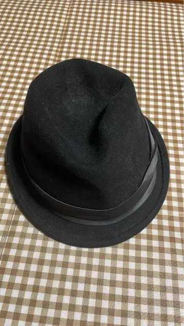 블랙 울 페도라 햇