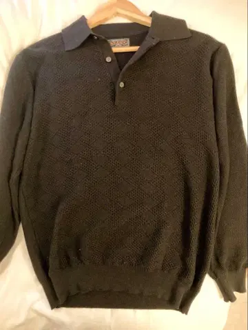 BEAMS PLUS 다이아몬드 패턴 니트 피케 셔츠