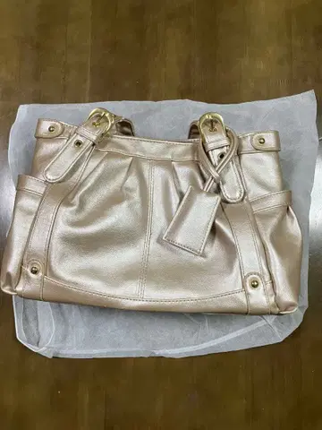 메탈릭 골드 숄더백