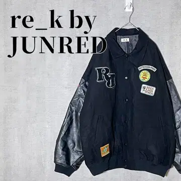 re_k by JUNRED 와펜 커스텀 스텐 칼라 바시티 자켓 사이즈 L