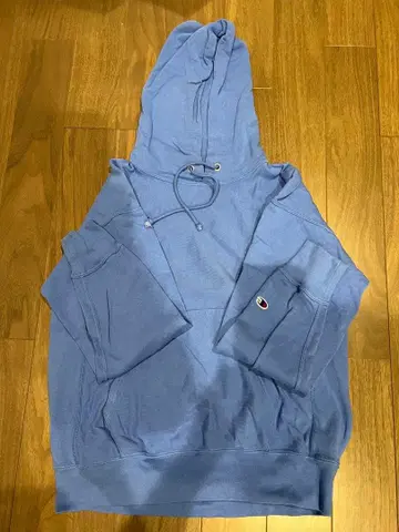 Champion Reverse Weave 후드티 M 라이트 블루