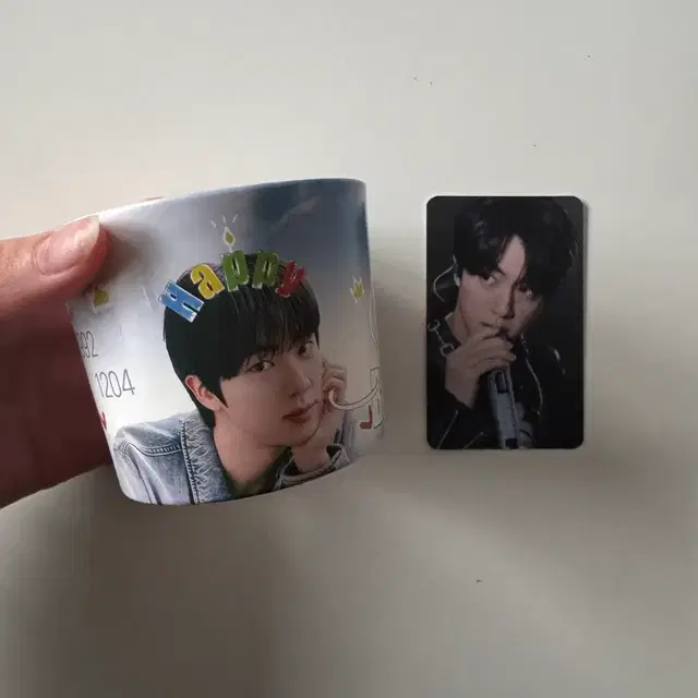 방탄소년단 진 아마스빈 컵홀더 포카 생일
