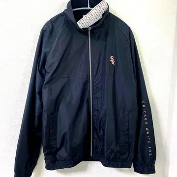 MLB 화이트삭스 나일론 자켓 저지 상의 쭈리 L 사이즈 블랙