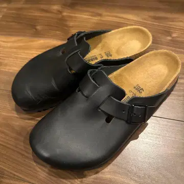 사이즈 42 BIRKENSTOCK 보스턴 블랙 내추럴 가죽