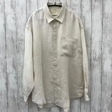 [프릭스스토어] 하드맨즈 린넨 긴팔 빅 셔츠 아이보리 L