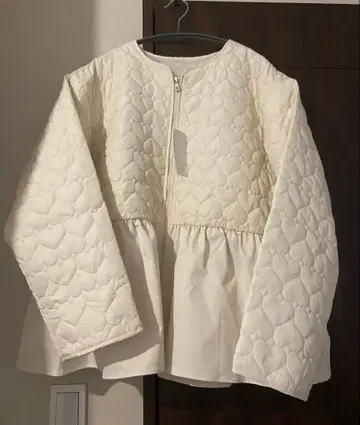 tocco closet 하트 퀼팅 자켓 아이보리