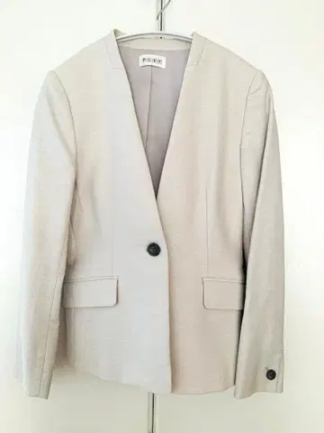 PLST 싱글 버튼 노카라 자켓 M 사이즈