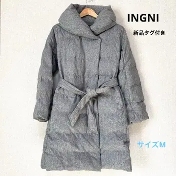 [택 포함 미사용] INGNI 잉그 숄 옷깃 에코 다운 코트 그레이