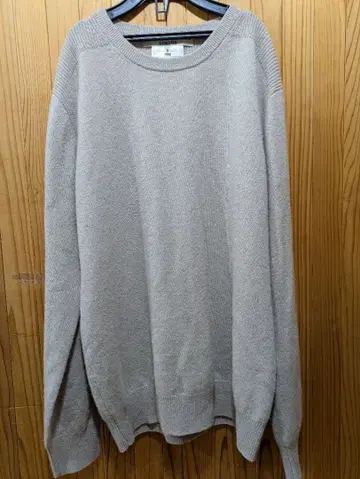 LONDON 베이지 크루넥 니트