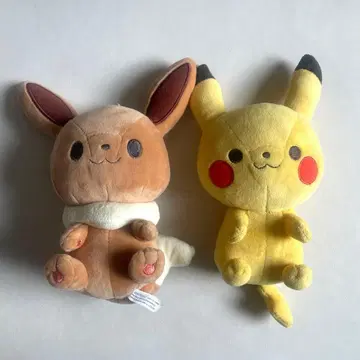 몽포케 워셔블 봉제 인형 피카츄 이브이 세트 세키구치