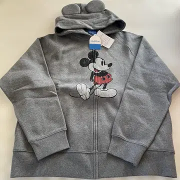 디즈니 리조트 미키 귀 모양 후드티 LL 그레이 택 포함 새상품