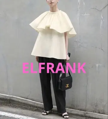 [ 최종 가격 ] ELFRANK 프릴 케이프 칼라 블라우스