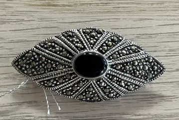 마카사이트 실버925 빈티지 브로치 은제 미사용 택 포함