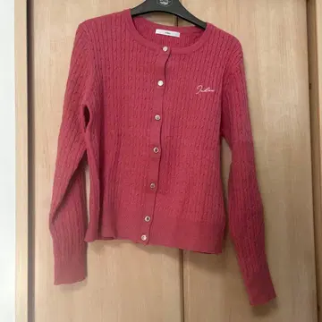 index 핑크 리브 가디건